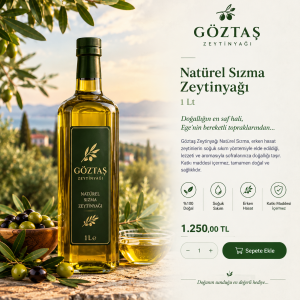 Göztaş Natürel Sızma Zeytinyağı 1 Litre